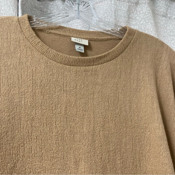 a new day Women's Tan Brown Ruffle
Sleeve Sweater Size Medium cozy crewneck - Picture 7 of 15